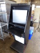 * Security podium with screen - folds away