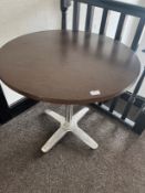 *Circular Dining Table on Polished Chrome Pedestal