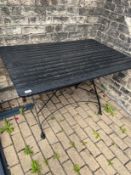 *Wrought Iron Rectangular Folding Table
