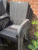 *Ten Rattan Outdoor Chairs