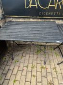 *Wrought Iron Rectangular Folding Table