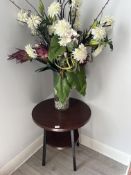 *Two Tier Circular Table and an Artificial Flower