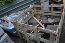 *Pallet and Crate of Concrete Roofing Tiles