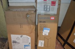 *2x Three Drawer Bedside Tables, 1x Wall Cabinet,