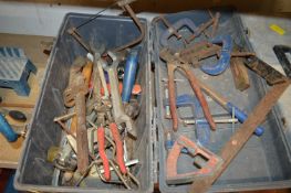 Toolbox Containing a Quantity of Tools; Clamps, Sa