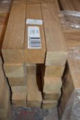 *Fifteen Light Oak Plain Square Spindles 41x41x900