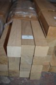 *Fifteen Light Oak Plain Square Spindles 41x41x900