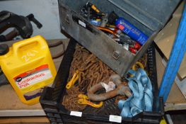 Tray of Chains, Tools, and Contact PVA