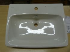 *Two 60cm White Ceramic Basins