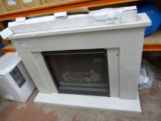 *Electric Fireplace in White Surround