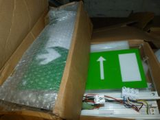 *Six Emergency Exit Plastic Light Up Signs