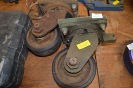 Two Heavy Duty Casters with 115mm wheels