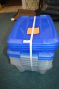 *Five Plastic Storage Boxes
