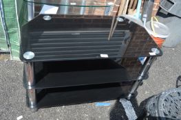 Black Glass TV Stand