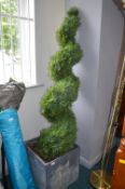 *Artificial Spiral Topiary Planter