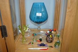 Glass Ornaments, Vase, etc.