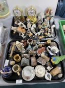 Ornamental Animals, Cottages, Clocks, etc.