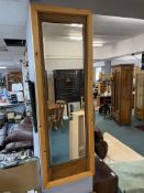 Pine Framed Beveled Edge Mirror