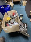 Box of Kitchen Utensils, etc.