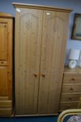 Pine Effect Double Wardrobe