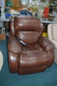 Brown Leather Electric Recliner