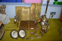 Brassware, Plaques, Lamps, etc.