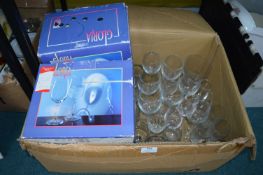 Large Box of Wine Glasses, etc.