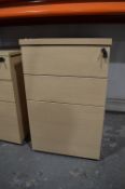 *Three Drawer Standalone Drawer Pedestal on Wheels