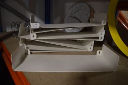 *Eight 16cm White Shelves