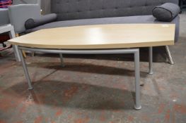 *Light Beech Effect Coffee Table on Steel Frame