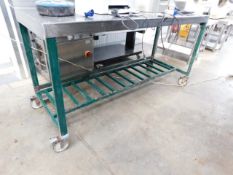 * Wheeled S/S Topped Work table 1860x660