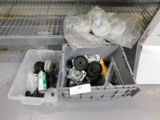 * 2x Boxes various castor wheels and parts