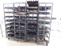 * 4x Wheeled baking racks with loaf tins