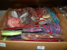 *Large Box Containing Spools of Velvet Ribbon etc.
