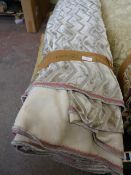 15m Roll of Pale Gold Cut Velvet Upholstery Fabric