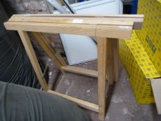 *Pair of Folding Wooden Trestles