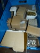 *Blue Storage Crate Containing Boxes of Eyelet Fas