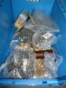 *Crate Containing Assorted Buckles and D-Rings, et