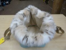 *Suzy Outdoor Pet Carrier (blue/green & white) no