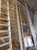 *Two Section Thirteen Rung Wooden Ladder