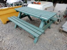 *Green Plastic Two Sided Bench