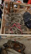 *Wooden Crate Containing Assorted Safety lines, Na