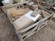 *~4sqm of Mixed Size Sandstone Pavers and Fifty Ta