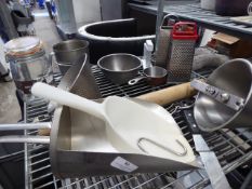 * misc items - contents of shelf