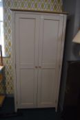 Beige Painted Double Wardrobe