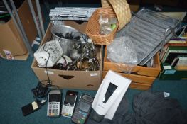 *Wooden Crate and a Box of Storage Jars, Office Rac