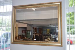 Large Gilt Framed Beveled Edge Mirror