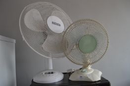 Two Desk Fans