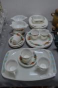 1970's Glass Part Dinner Service by JAJ 29pcs