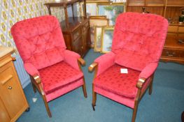 Pair of Retro Easy Chairs by Joynson, Holland